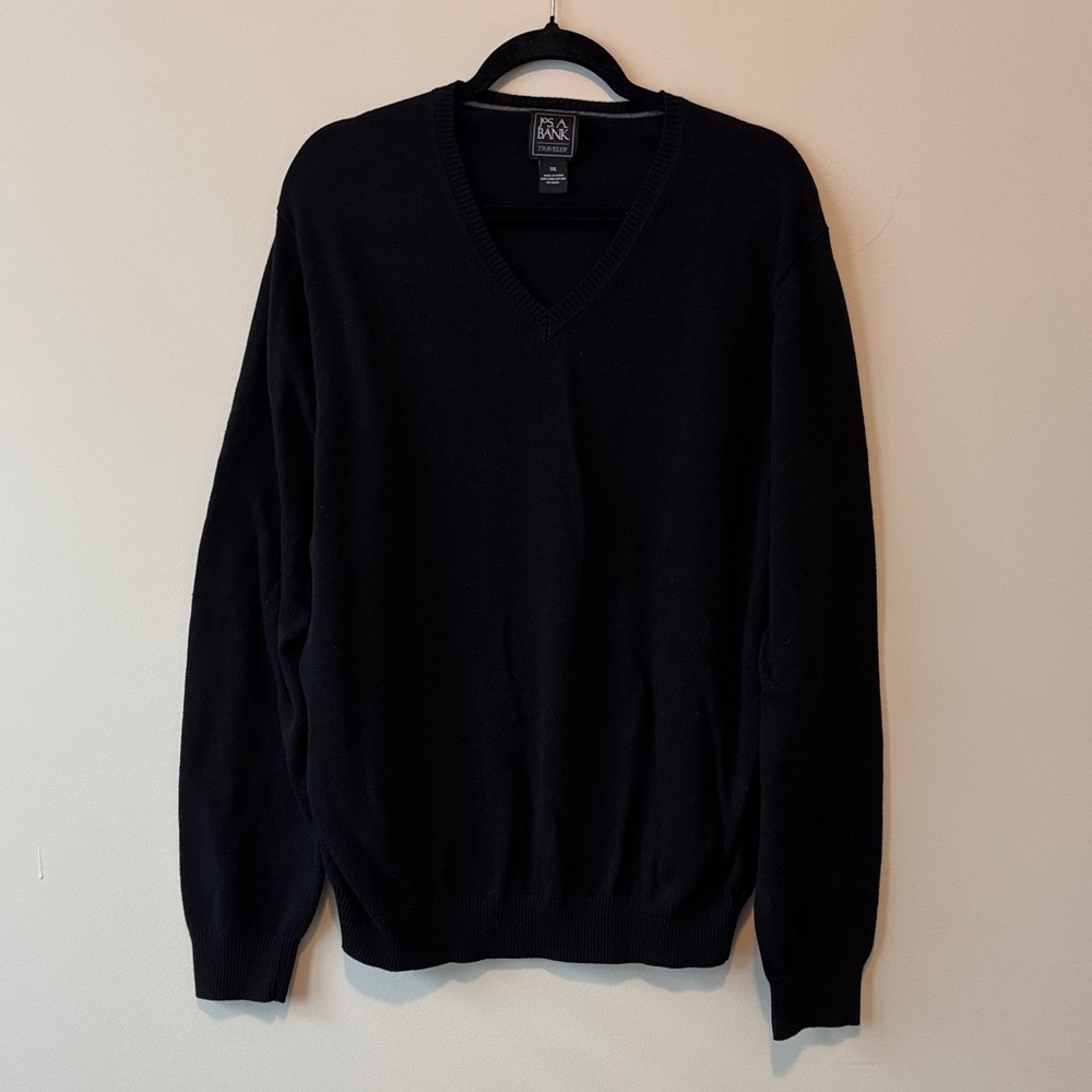 Jos. A. Bank Classic Black V-Neck Sweater